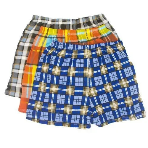 6Pcs Fashion colourful printed Pure Cotton Checked Men's Boxers – Multicolor