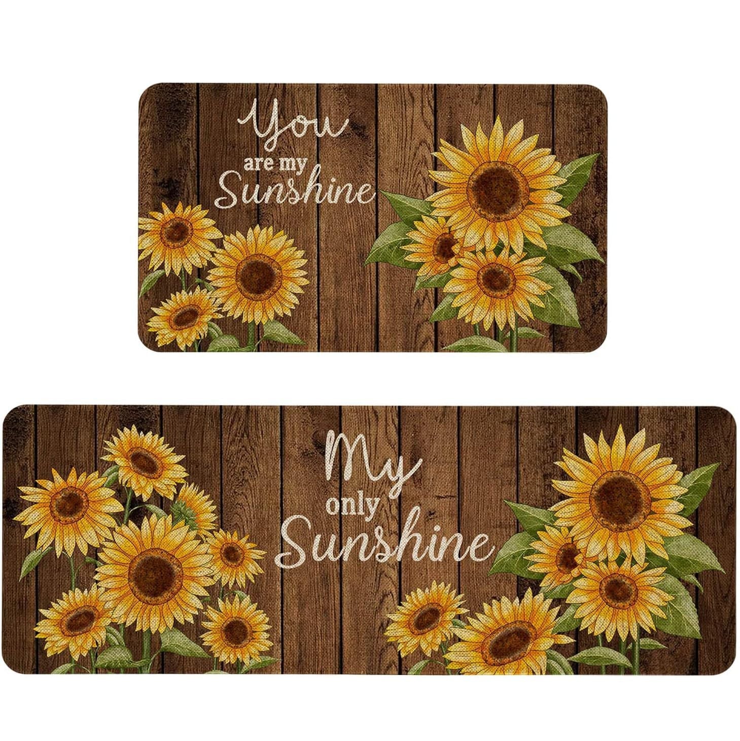 2-Piece Anti-Fatigue Kitchen Rug Set: Non-Slip, Dirt-Resistant Floor Mats