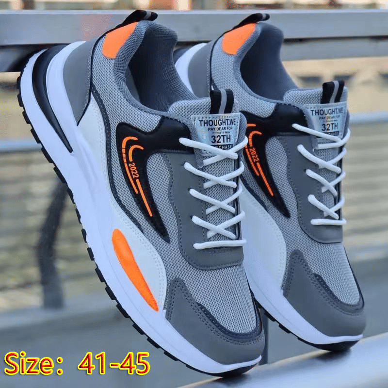 Baldur Men's Grey Mesh Sneakers: Comfortable Outdoor Sports Walking Shoes