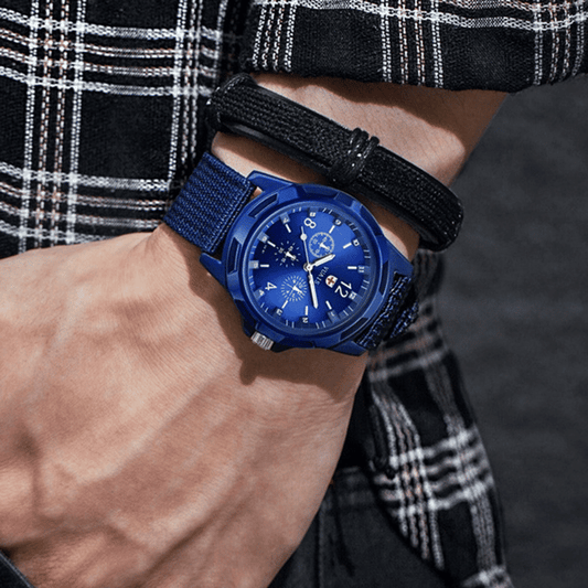2-Piece Unisex Casual Quartz Watch Set with Durable Canvas Straps