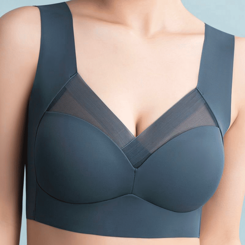 SXCHEN 2-Pack Women's Seamless Ice Silk Latex Cup Wireless Bras