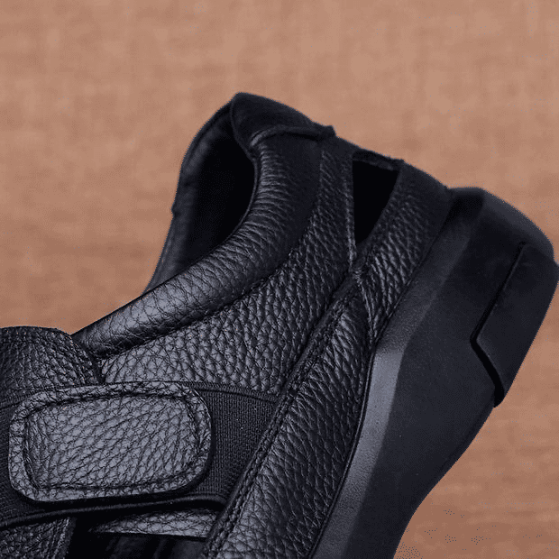Brave Shop Men's Classic Oxford Sandals: Comfortable Casual Slip-On Loafers, Black
