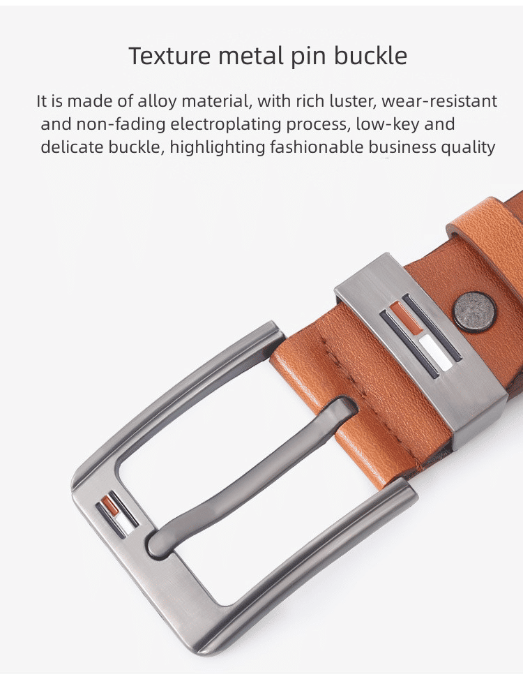 Men's Black Leather Needle Buckle Fashion Belt - Casual Korean Style 120cm