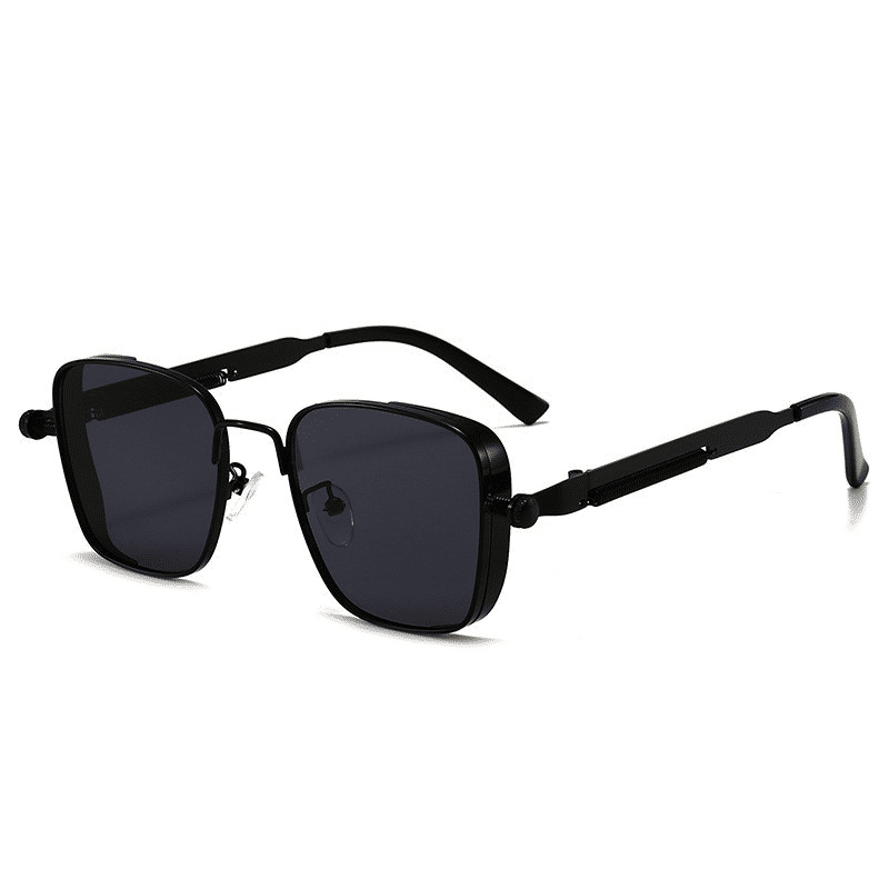 Retro Steampunk Square Metal Sunglasses UV400 Protection Unisex Fashion Eyewear