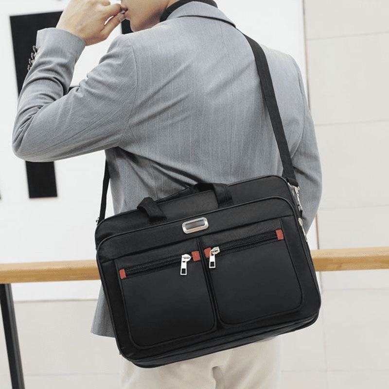 Men's Large Capacity Business Laptop Briefcase - Durable, Wear-Resistant, 14-inch