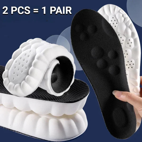 Shock Absorbing Sports Shoe Insoles – Soft Breathable Cushion Foot Support for Men & Women