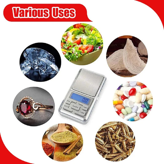 High Precision 500g 0.1g Digital Pocket Scale for Jewelry & Kitchen